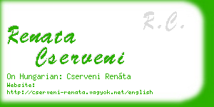 renata cserveni business card