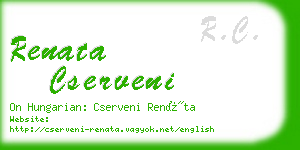 renata cserveni business card